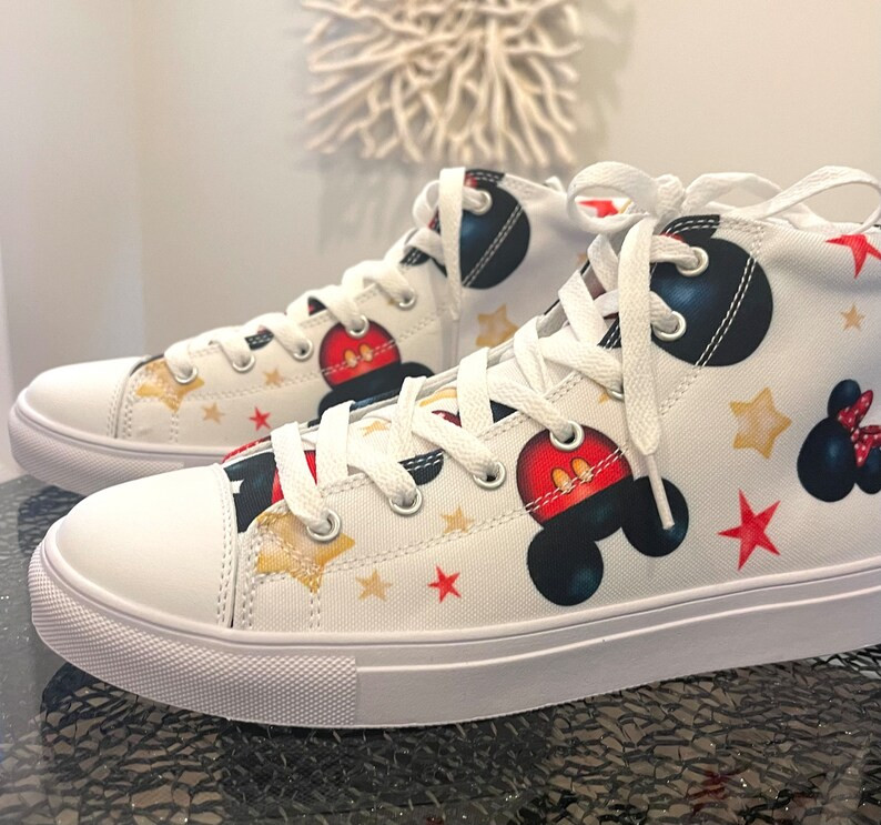 Women's Hightop Canvas Shoe Mouse Face - Watercolor | Etsy (US)