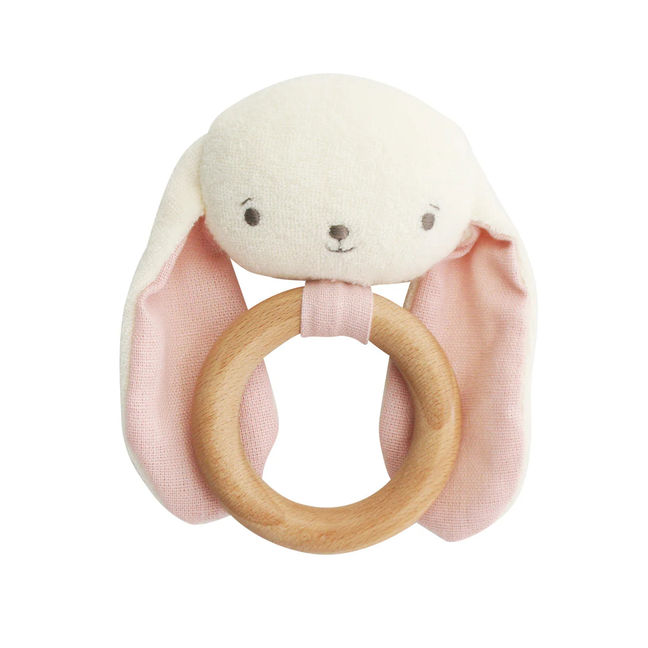 Alimrose Baby Bunny Teether Rattle - Pink | JoJo Mommy