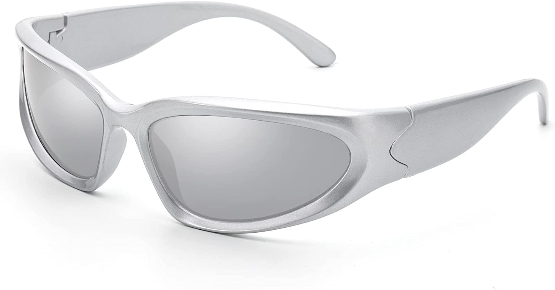 LIKSMU Wrap Around Street Fashion Sunglasses for Women Men Swift Oval Trendy Shades | Amazon (US)