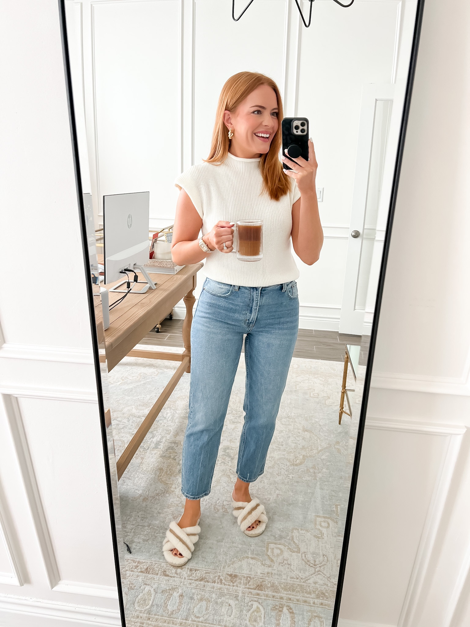 Todays work from home wear! Amazon sweater and Abercrombie jeans! Jeans are 27 and sweater is small!

#LTKSeasonal #LTKstyletip #LTKworkwear