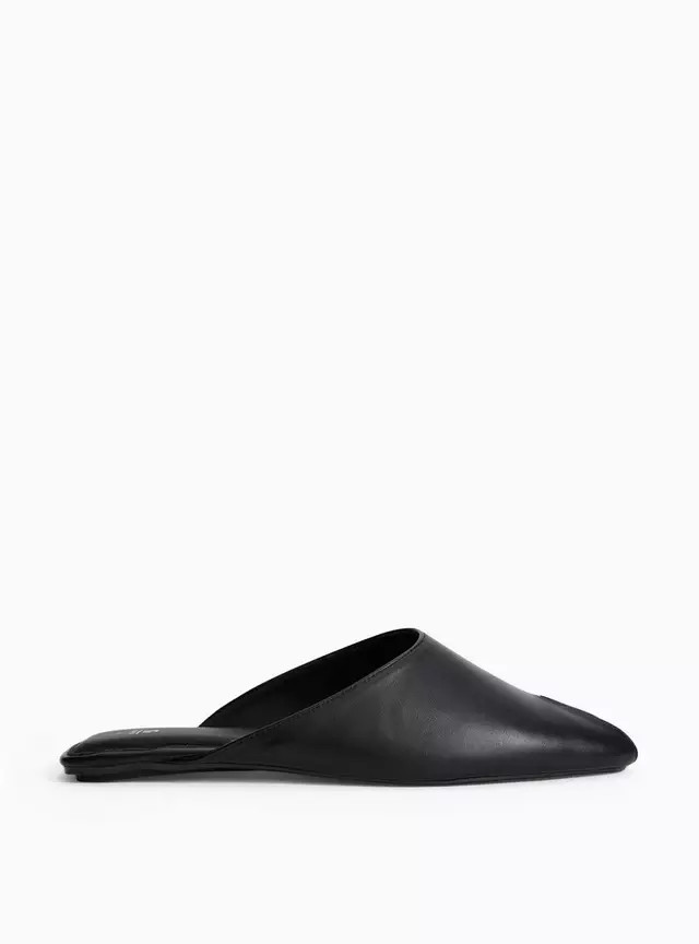 Black Peep Toe Mule 8 | Tu Clothing