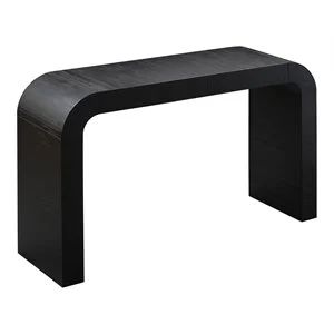 TOV Furniture Hump 31.9"H Modern Acacia Wood Console Table in Black | Cymax