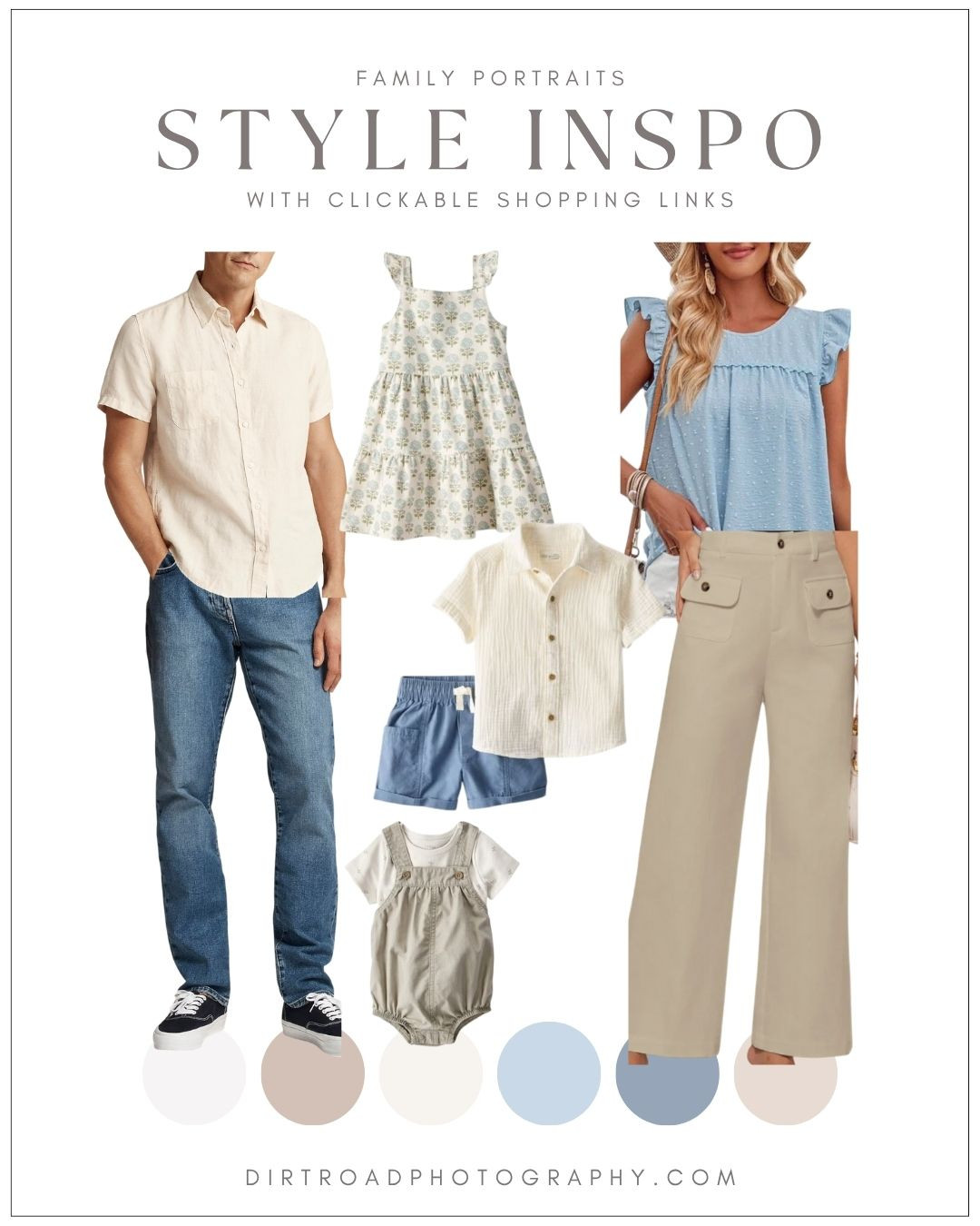 Denim, tan, and white = the easiest way to look effortlessly styled ✨

This outfit combo is relaxed, coordinated, and totally timeless.

🛍️ LTK profile has all the links!

#StyleInspoForPhotos #SpringFamilyFashion #PhotoOutfitGuide

#LTKFamily #LTKKids #LTKStyleTip