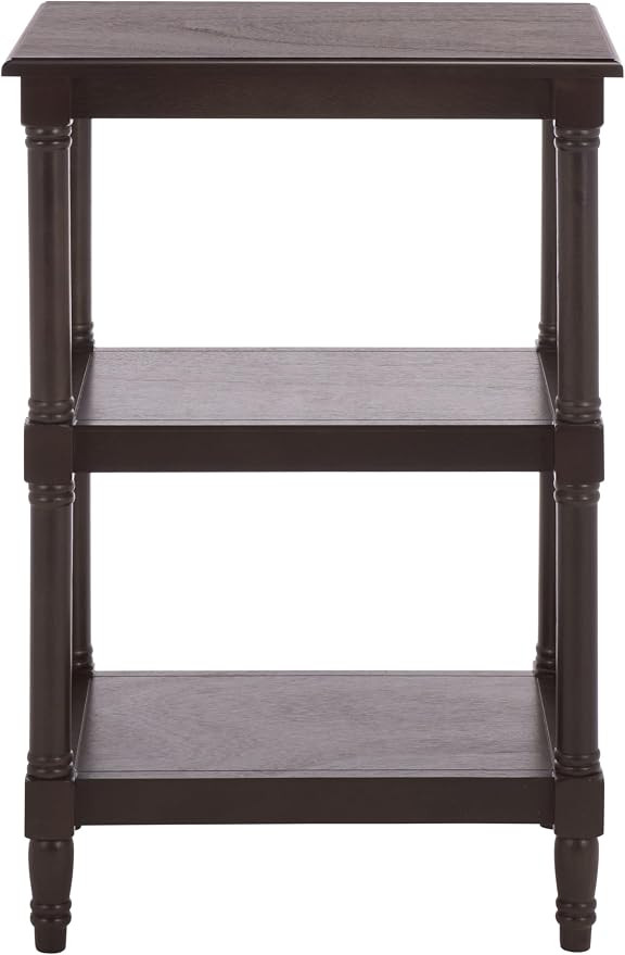 SAFAVIEH Home Collection - Cassie Dark Chocolate Accent Table, 3-Tier Storage Shelf, Classic Disp... | Amazon (US)