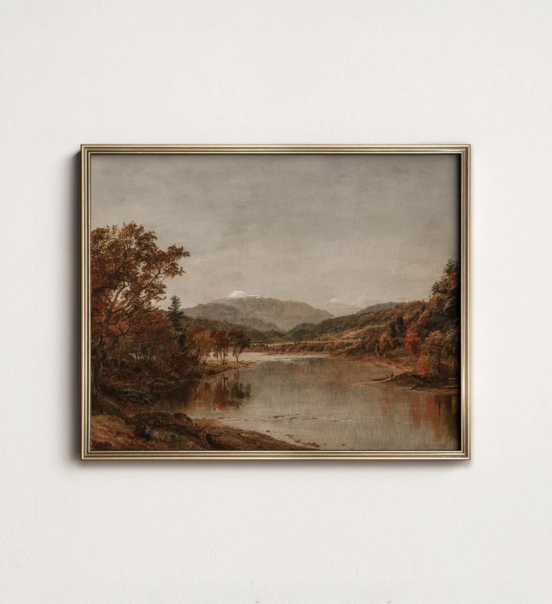 Autumn Landscape Oil Painting, Vintage Rustic Country Fall Wall Decor Digital Art PRINTABLE Downl... | Etsy (US)