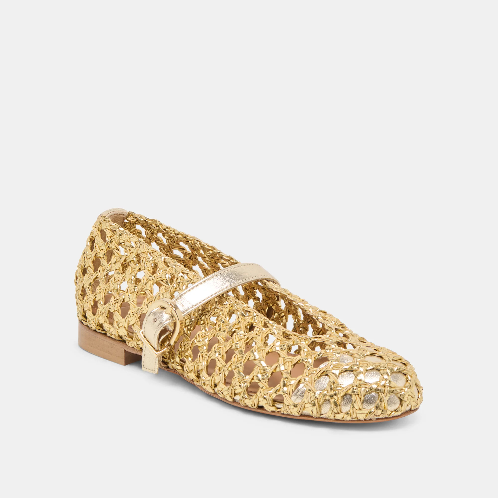 Dover Gold Woven Stella Ballet Flats | Dolce Vita | DolceVita.com
