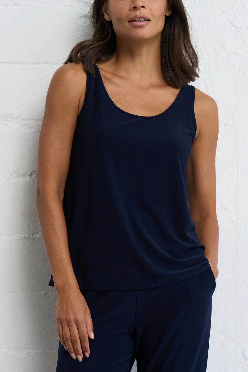 Essential Stretch Jersey Tank Top for Women | Franne Golde | Franne Golde