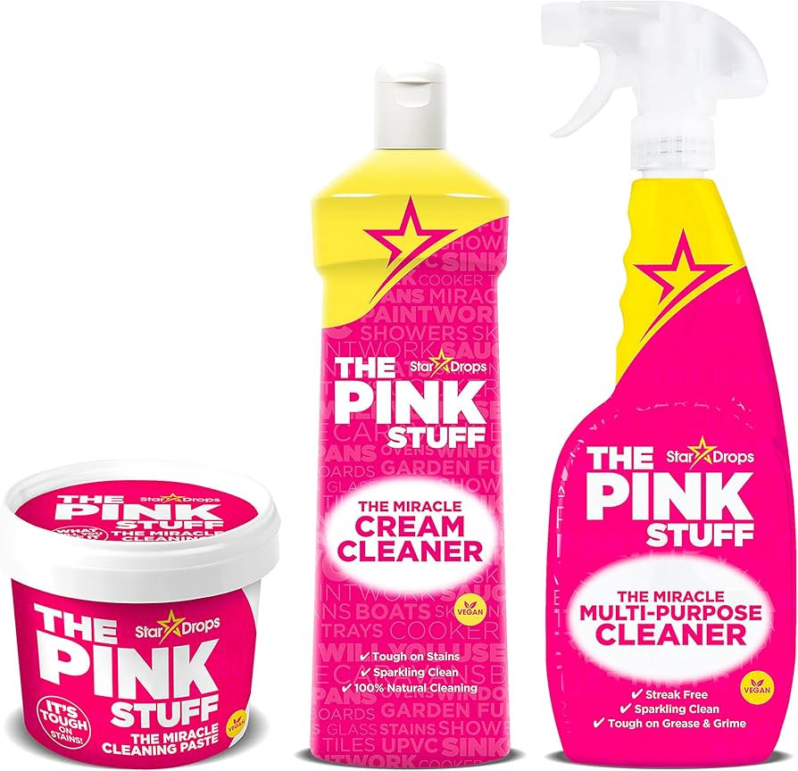 Stardrops - The Pink Stuff - The Miracle Cleaning Paste, Multi-Purpose Spray, And Cream Cleaner 3... | Amazon (US)