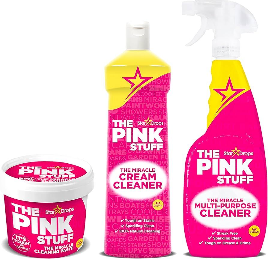 Stardrops - The Pink Stuff Miracle Cleaning Paste, Multi-Purpose Spray, And Cream Cleaner 3-Pack ... | Amazon (US)