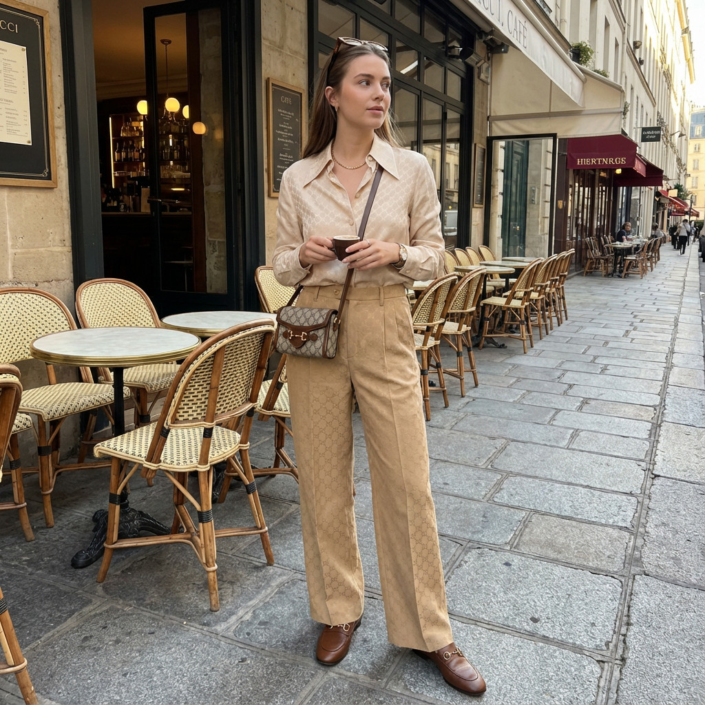 LTK Caption — Gucci Neutral Street Chic 🤎✨

Coffee in hand, Gucci on point.
This head-to-toe neutral look is giving effortless Italian luxury meets Parisian café mornings.

Styled With:
☕️ Gucci Silk GG Blouse — soft, elegant, and the perfect neutral tone
🤎 Gucci High-Waist GG Trousers — tailored, flattering, and timeless
👜 Gucci Ophidia Mini Crossbody — the classic monogram moment
👞 Gucci Jordaan Loafers — polished, comfortable, iconic

Why I love this outfit:
It’s clean, elevated, and wearable for everyday — brunch, errands, travel days, even casual office. The monochrome camel palette makes everything look instantly expensive.

Shop the full look below ↓
#Gucci #GucciOutfit #NeutralOutfitInspo #QuietLuxury #StreetStyle #OOTD #LTKfashion #LTKstyle #LTKeurope #LTKchic 

 #LTKGiftGuide #LTKHoliday