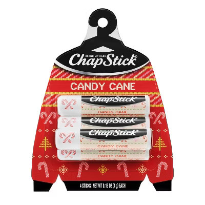Chapstick Holiday Ugly Sweater Lip Balm - Candy Cane - 0.15oz/4ct | Target