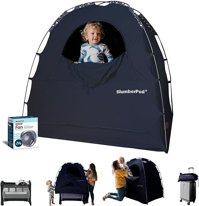 SlumberPod The Official Blackout Sleep Tent for Pack and Play, Mini Cribs and Travel Cribs, Black... | Amazon (US)