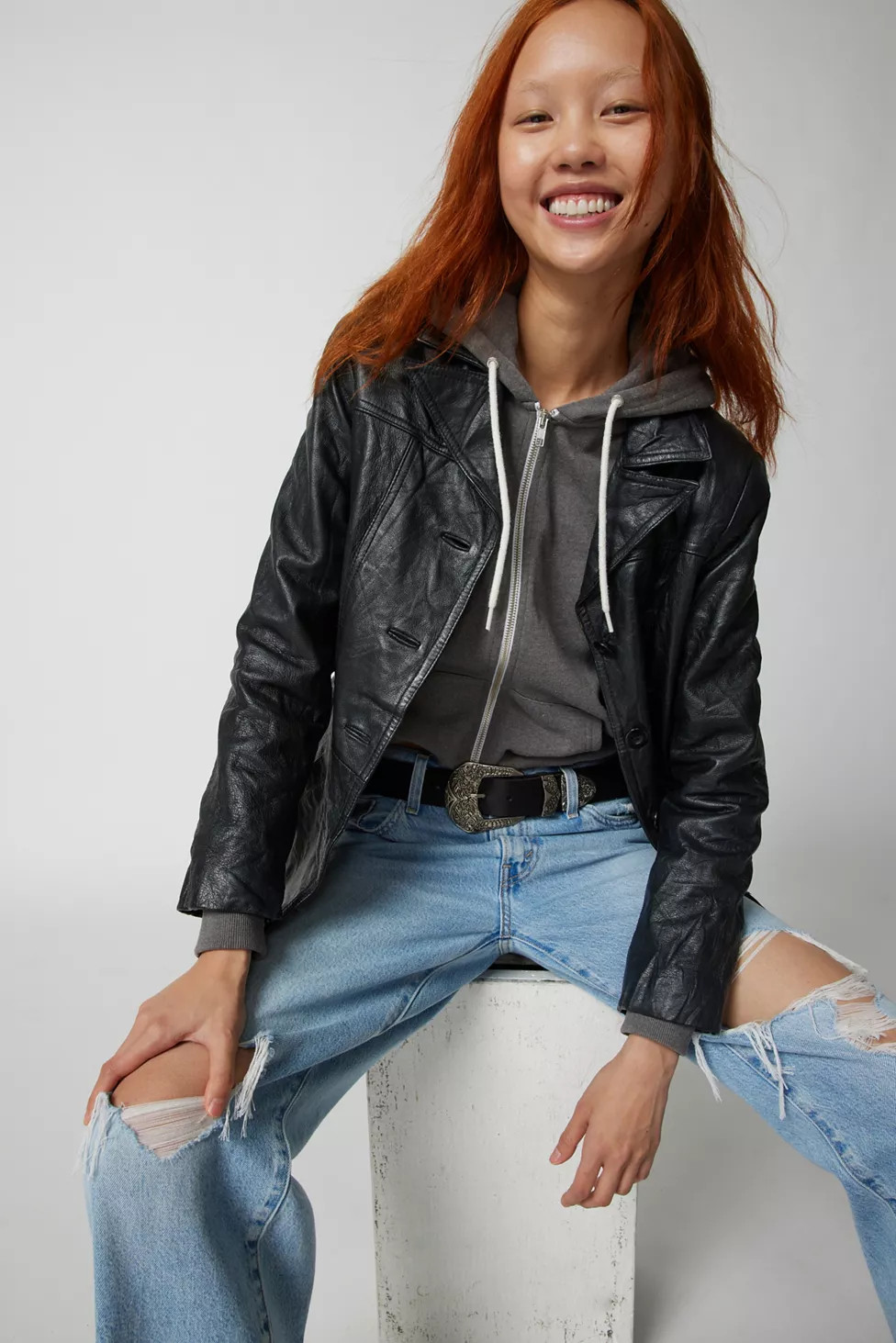 Urban Renewal Vintage Leather Blazer | Urban Outfitters (US and RoW)