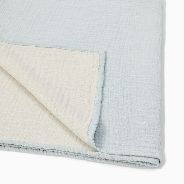 Organic Reversible Gauze Baby Blanket | West Elm (US)