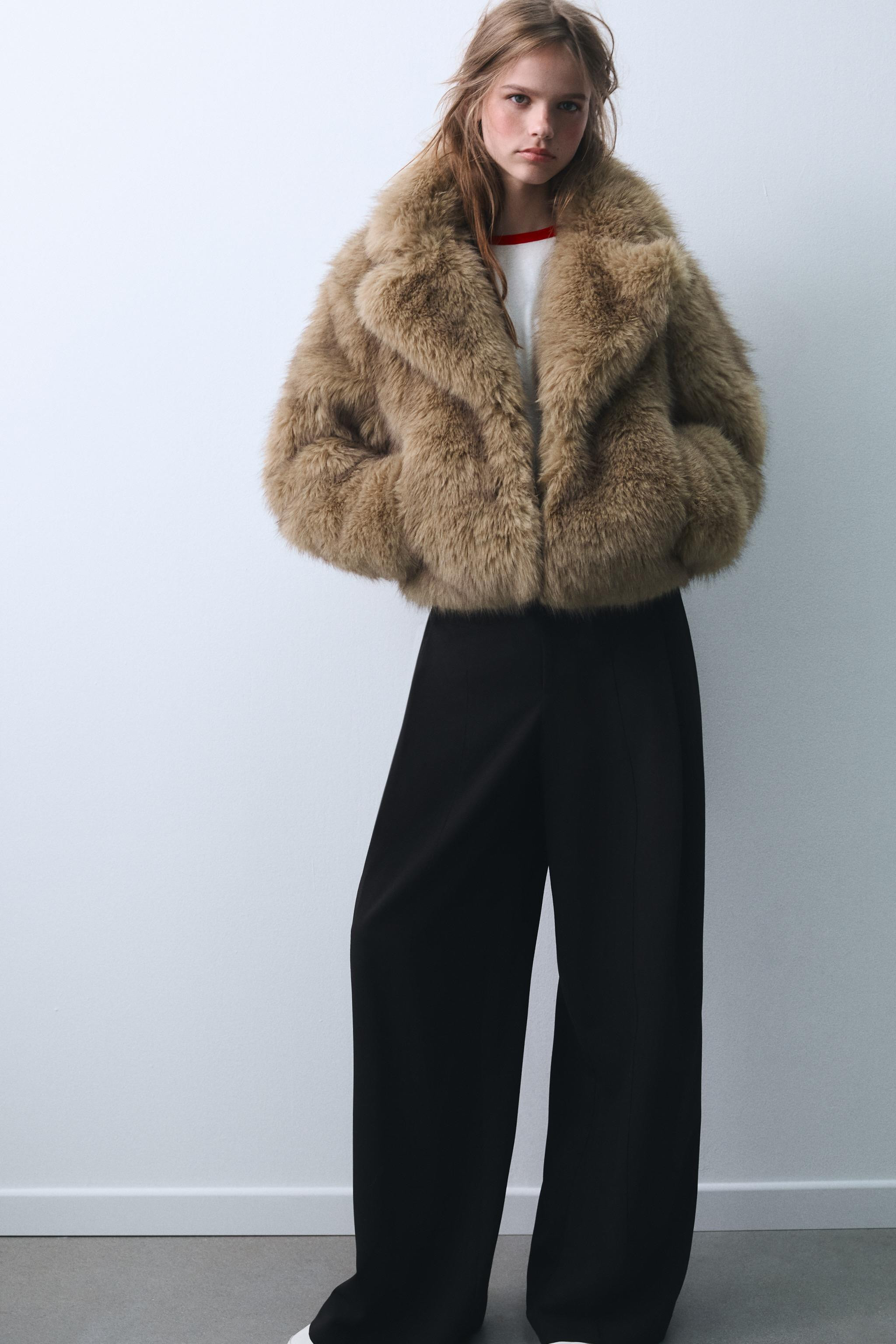 SHORT FAUX FUR COAT | Zara AU