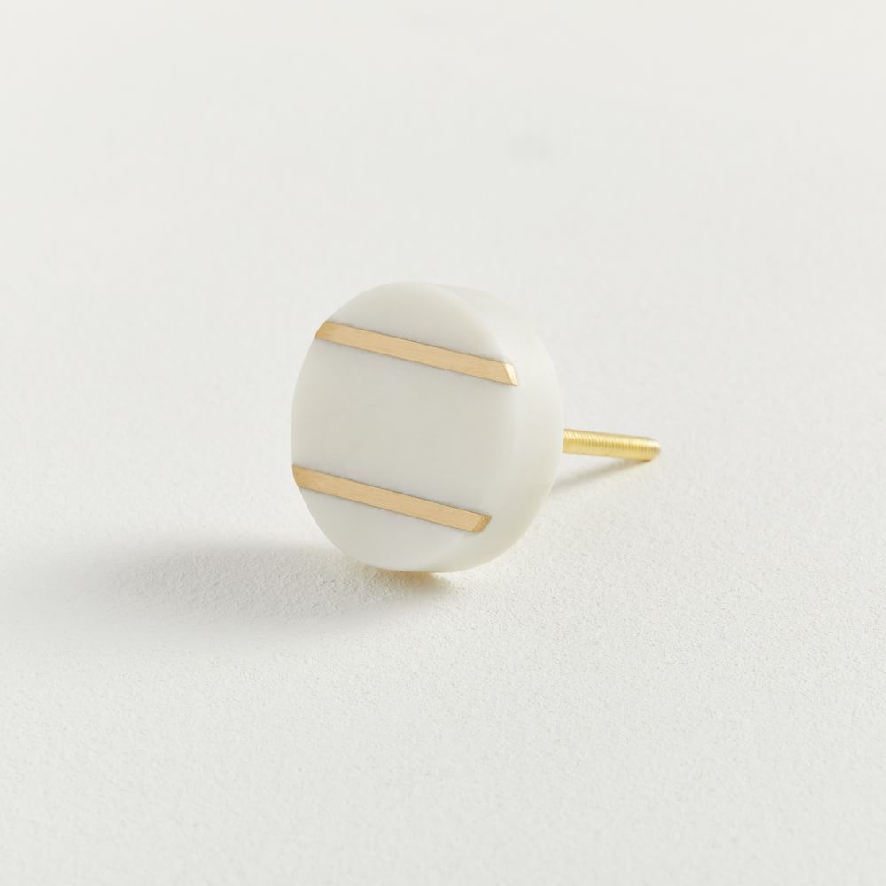 White Decorative Marble Knob | West Elm (US)