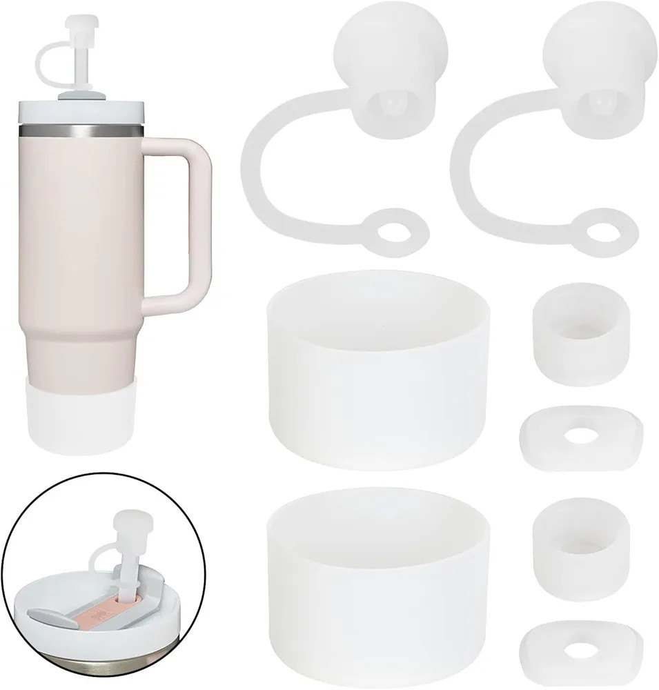 Silicone Spill Proof Stopper Set of 4,Compatible with Stanley Cup 1.0/2.0 40/30 OZ,8 Pcs Includin... | Amazon (US)