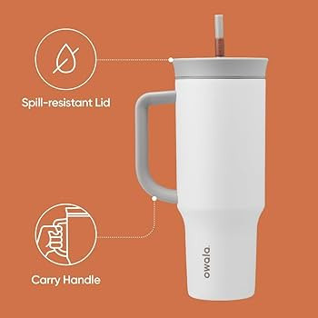 Owala Stainless Steel Triple Layer Insulated Travel Tumbler with Spill Resistant Lid, Straw, and ... | Amazon (US)