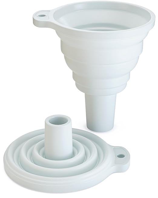 Home EC Kitchen Funnel, 2 Pack Collapsible Funnels for Filling Bottles, Silicone funnels for Kitc... | Amazon (US)