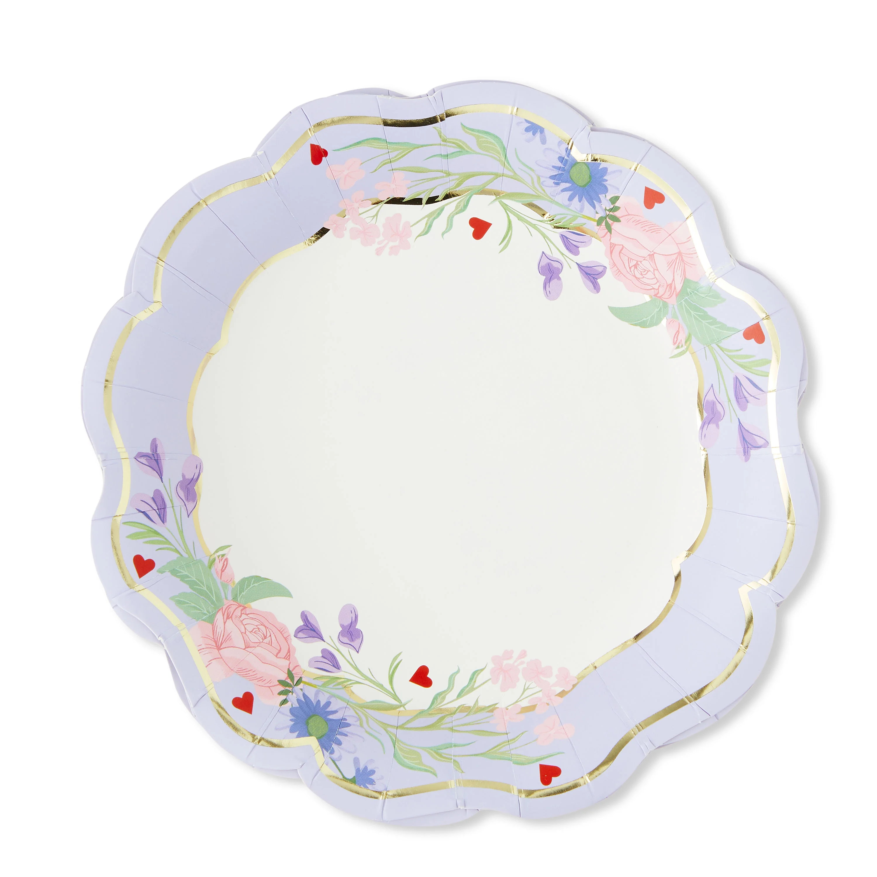 Netflix Bridgerton Lunch Plate, Floral, Purple, Disposable, Paper, 7 inch, 8 Count, Valentine's D... | Walmart (US)