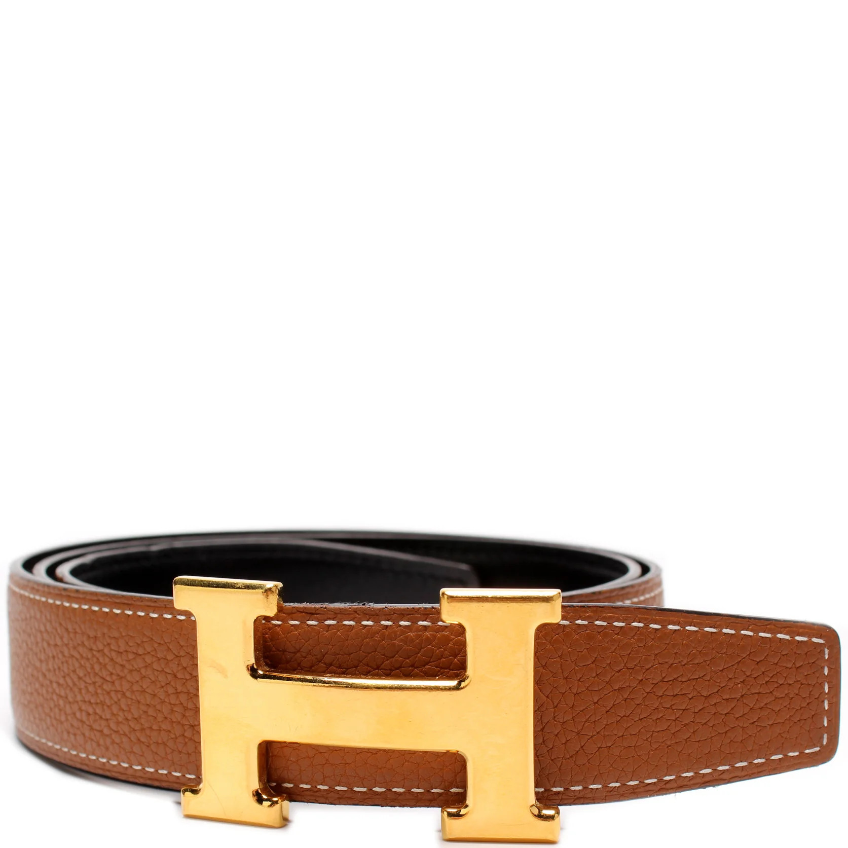 H Reversible Leather Belt Size 85 | Keeks Designer Handbags