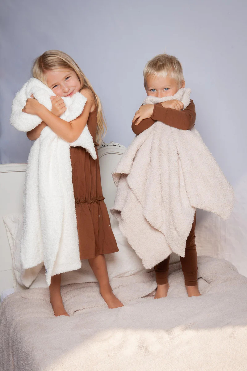 White Solid Double Layered Toddler Blanket | Sunset Snuggles