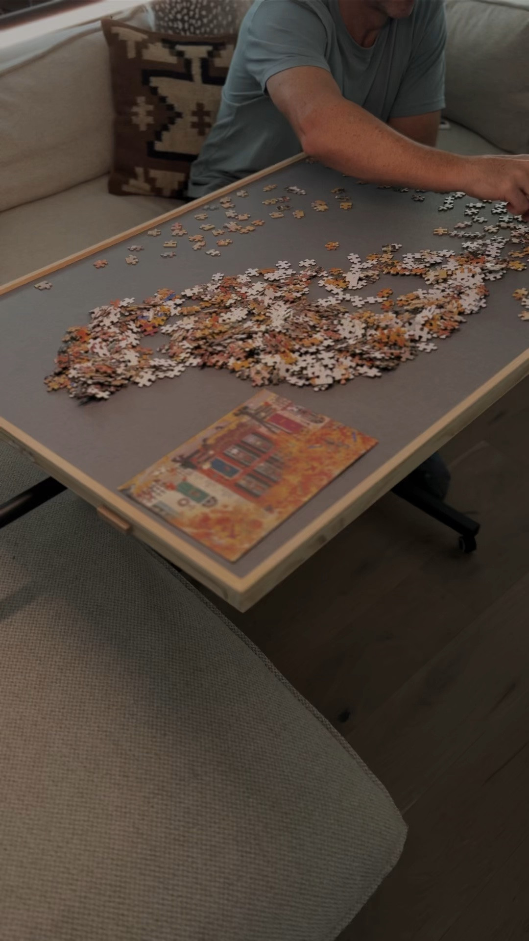 puzzle table + lamp