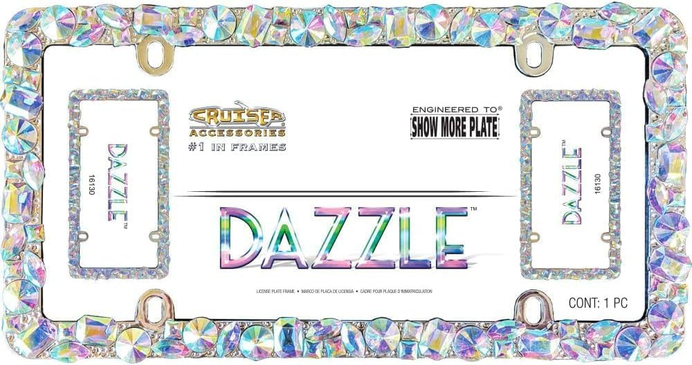 Cruiser Accessories 16130 Dazzle License Plate Frame, Chrome | Amazon (US)