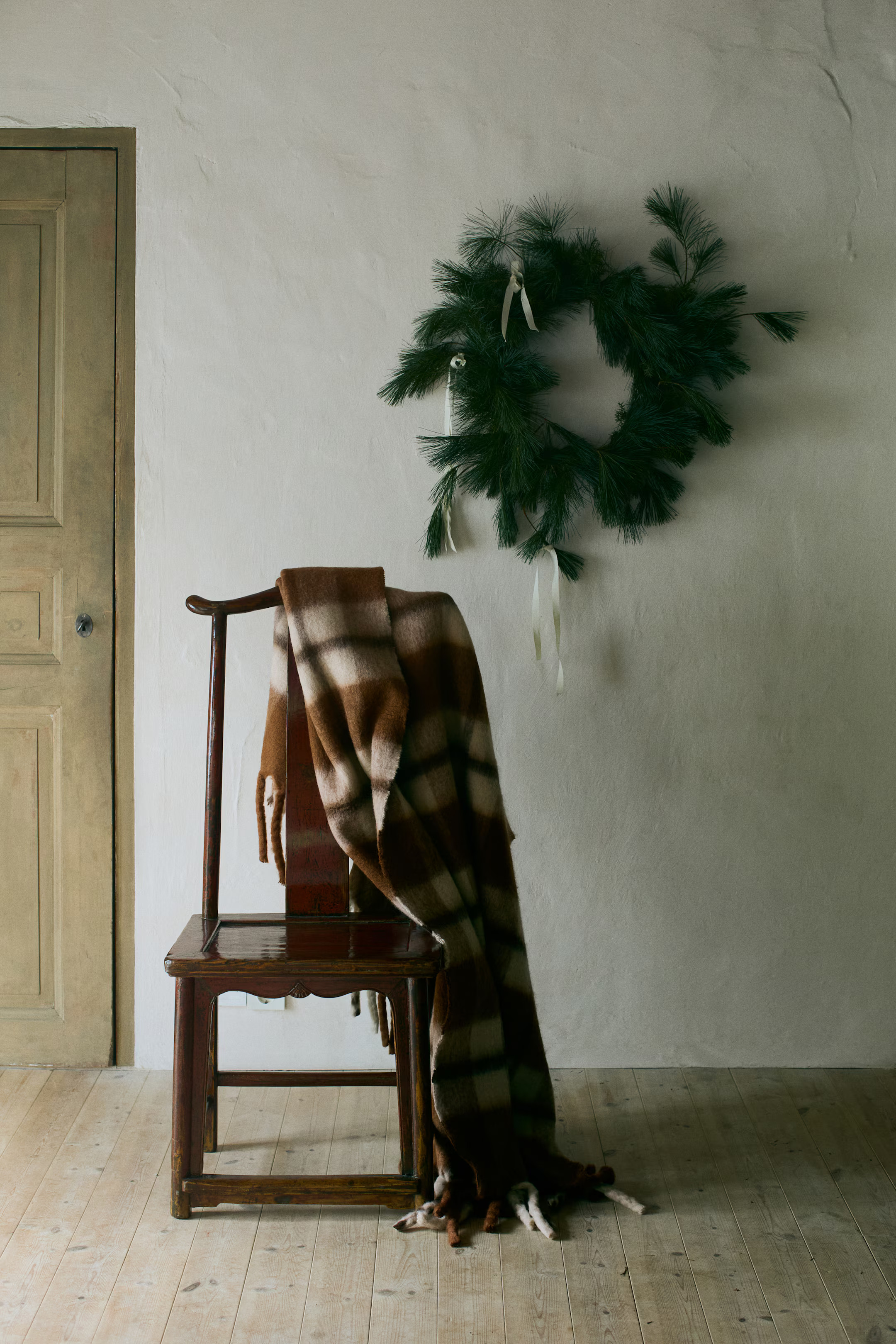 Patterned Wool-blend Throw - Brown/checked - Home All | H&M US | H&M (US + CA)