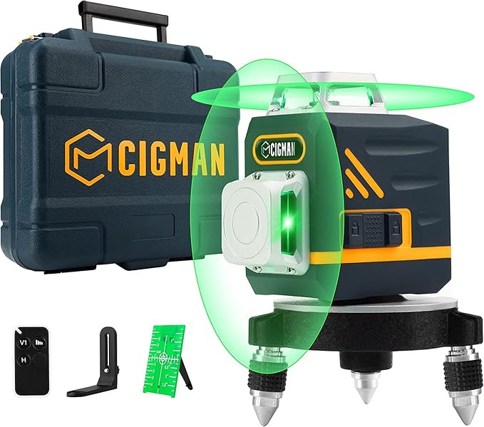 CIGMAN Laser Level Self Leveling, 2x360° Switchable Laser Level, Green Laser Line 30M (Up to 50M... | Amazon (UK)