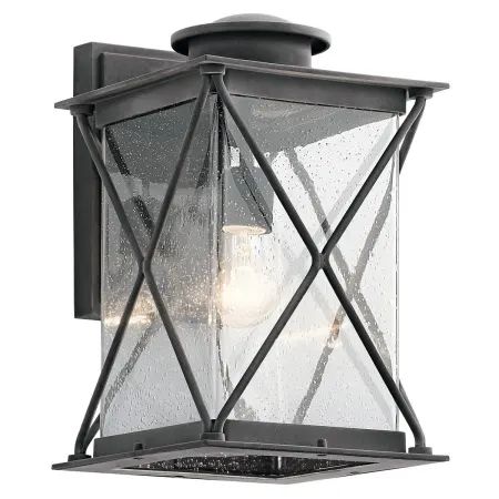 Kichler Argyle Single Light 15" Tall LED Outdoor Wall Sconce with Clear Seeded Glass ShadeModel: ... | Build.com, Inc.