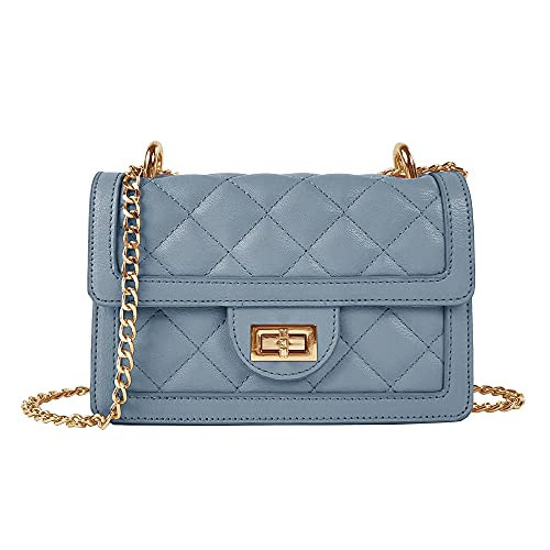 SG SUGU Small Quilted Crossbody Bag, Trendy Designer Shoulder Bag, Phone Wallet Purse for Women (Dark Blue) | Amazon (US)