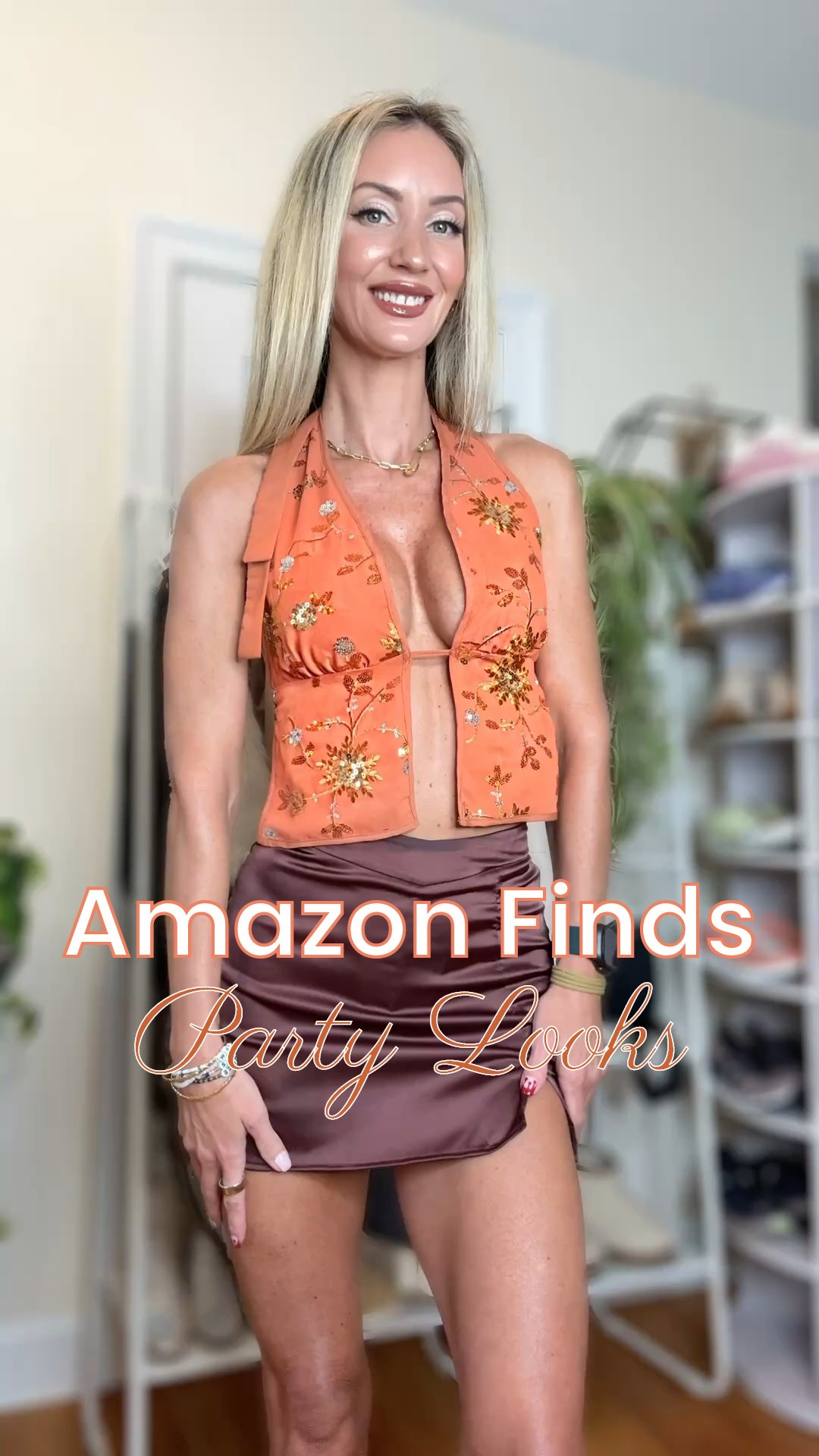 #sequintop #orangetop #fallvibes #tieback #haltertop #partyoutfit #cluboutfit #clubstyle #grwm #ootd #amazon #amazoninfluencer

#LTKStyleTip #LTKFindsUnder50 #LTKParties