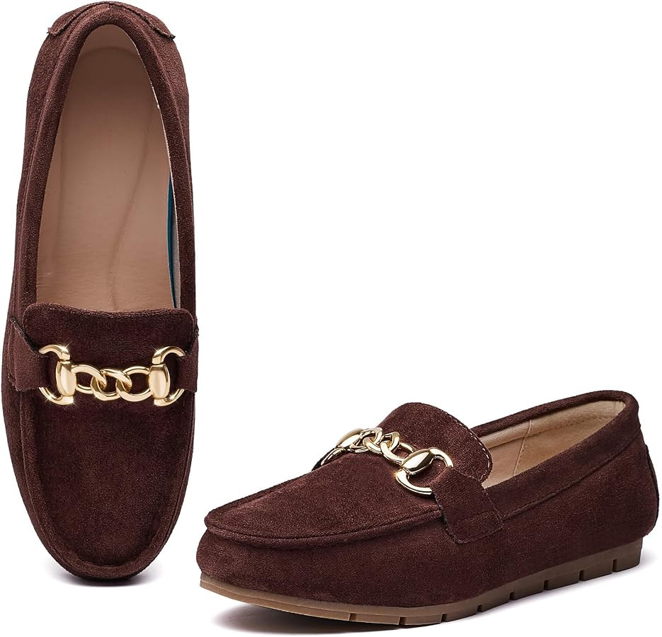 ABEJOJO Women's Loafer Shoes, Comfortable Slip on Casual Flat Penny Shoes for Walking, Driving, D... | Amazon (US)