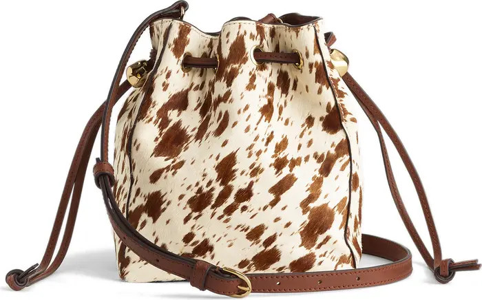 The Mini Genuine Calf Hair Crossbody Bucket Bag | Nordstrom