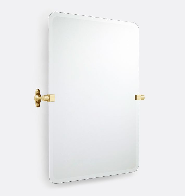 Tolson Frameless Rounded Rectangle Pivot Mirror | Rejuvenation