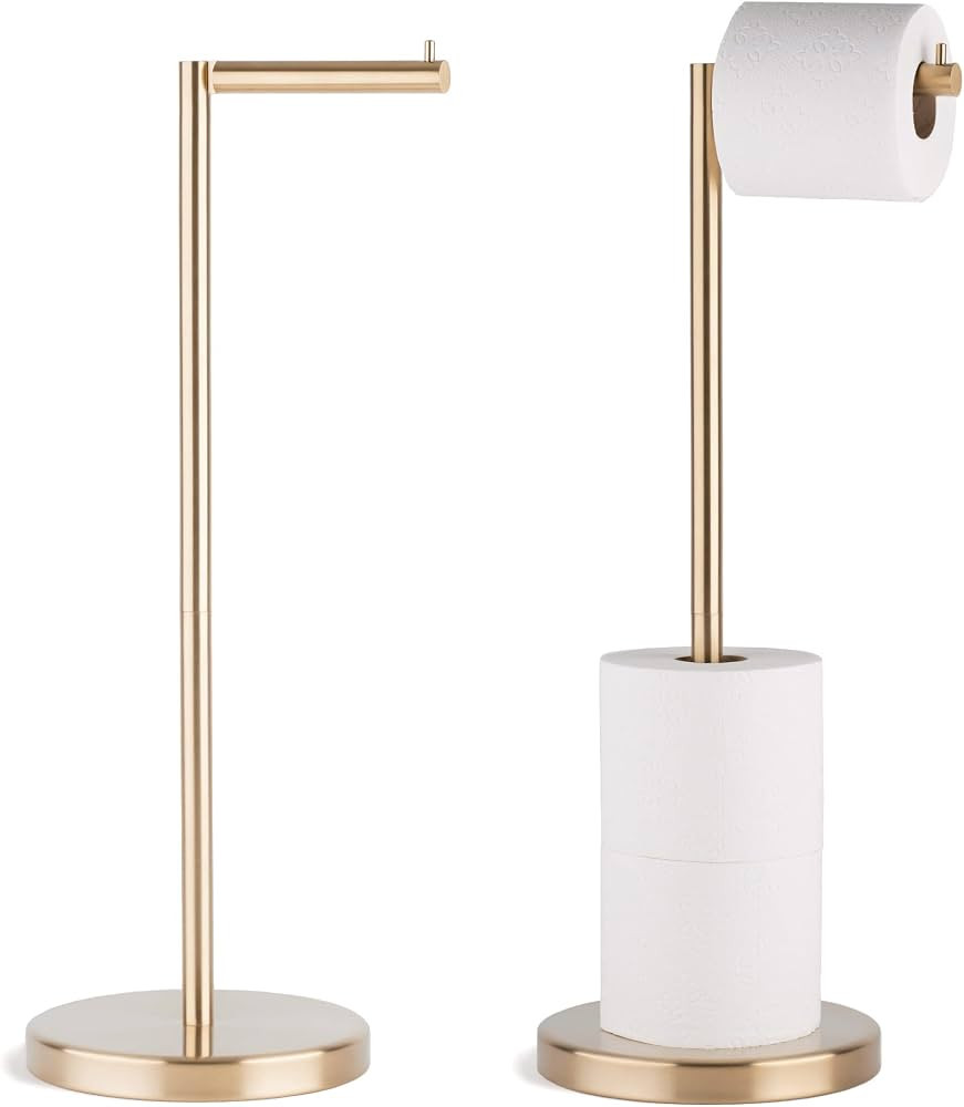 MARMOLUX ACC Free Standing Toilet Paper Holder Stand with Storage for 4 Rolls of Toilet Tissue fo... | Amazon (US)