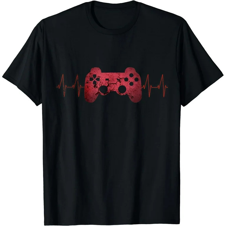 Gamer Heartbeat Video Games Gaming Boys Teens T-Shirt - Walmart.com | Walmart (US)