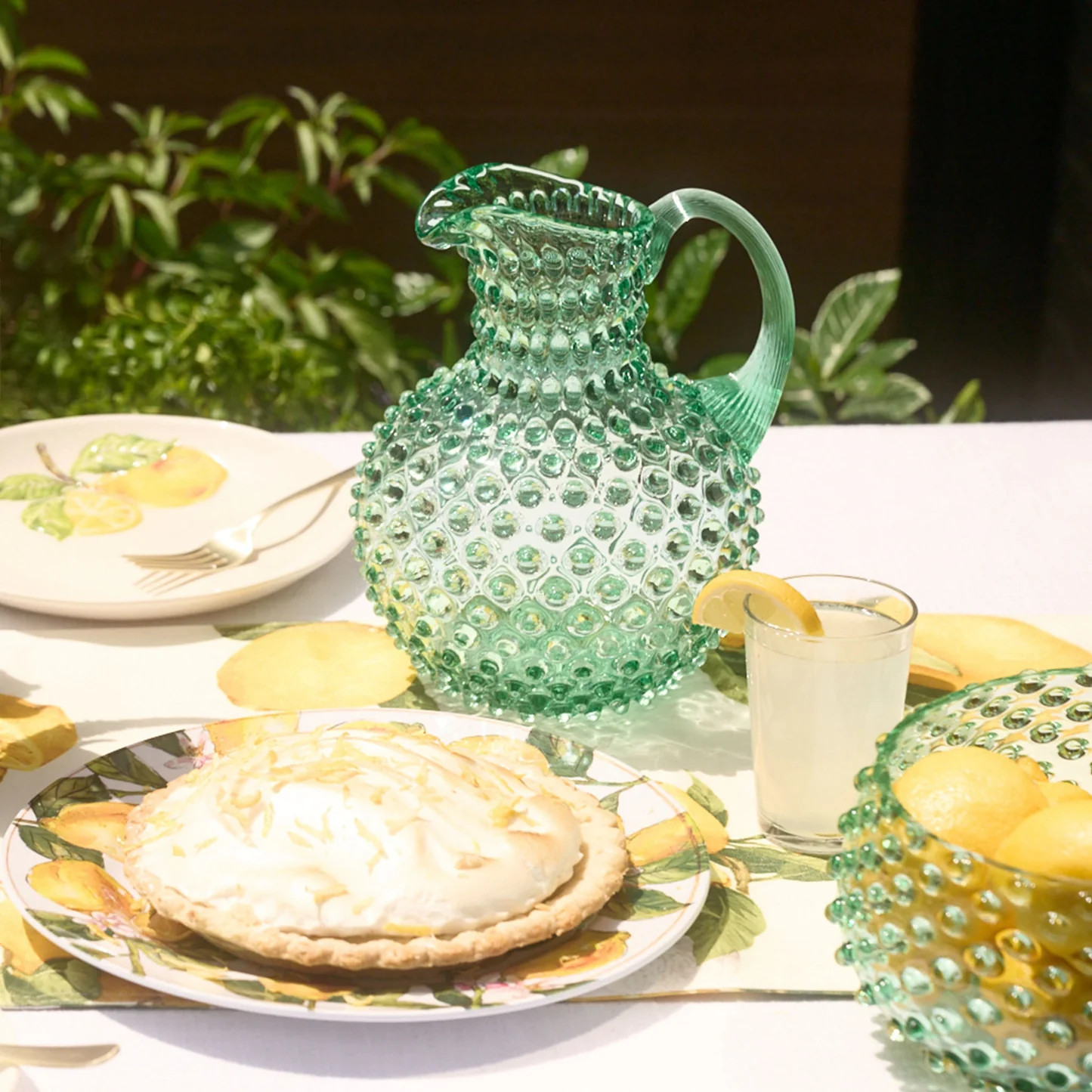 Hobnail Jug - Large - Capri Sea | Jones & Daughters