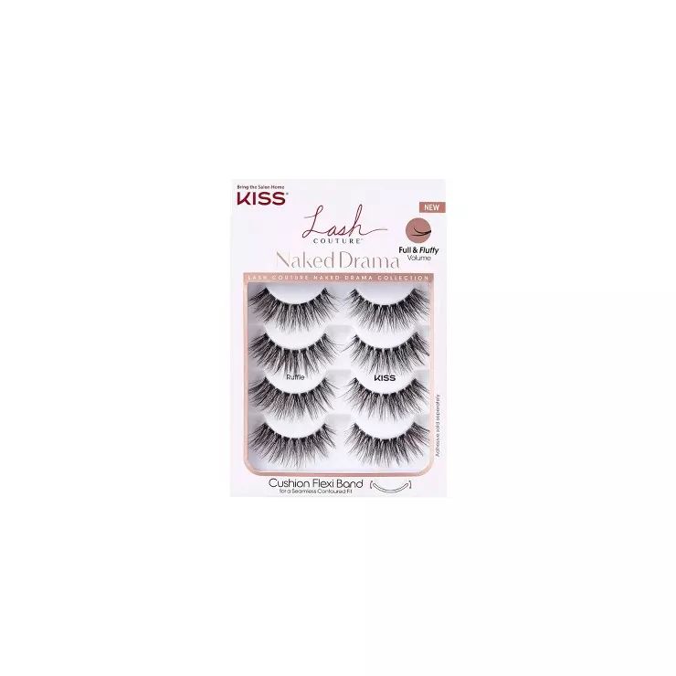 KISS Lash Couture Naked Drama Collection Fake Eyelashes - Ruffle - 4 Pairs | Target