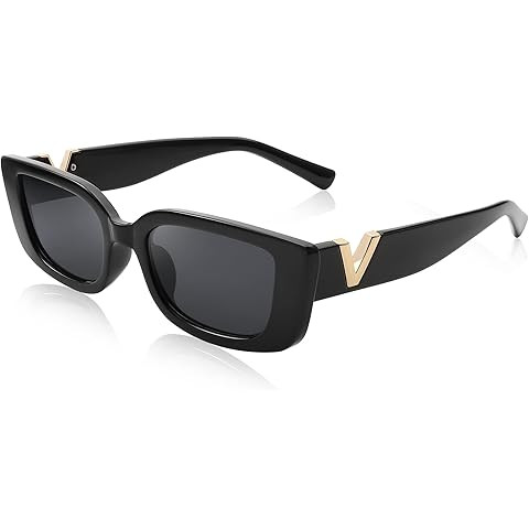 Allarallvr Rectangle Sunglasses for Women 90s Retro Trendy Y2K Classical Vintage Square Shades AR... | Amazon (US)