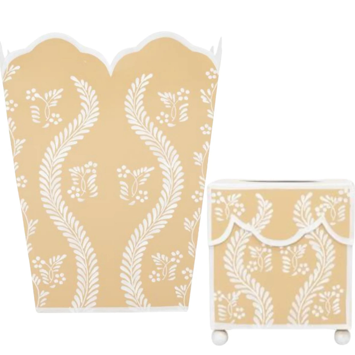 Square Trellis Wastepaper Basket & Tissue Holder | The Well Appointed House, LLC