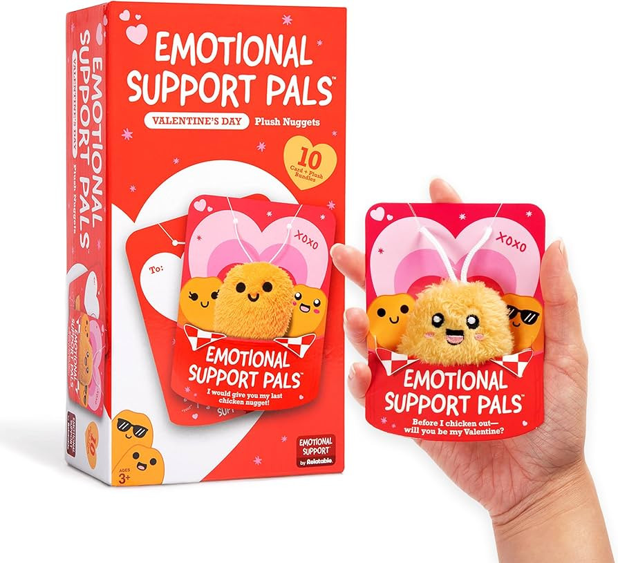 Emotional Support V-Day Nugget Cards by Relatable, Valentine's Plush, Perfect Valentines Gifts fo... | Amazon (US)