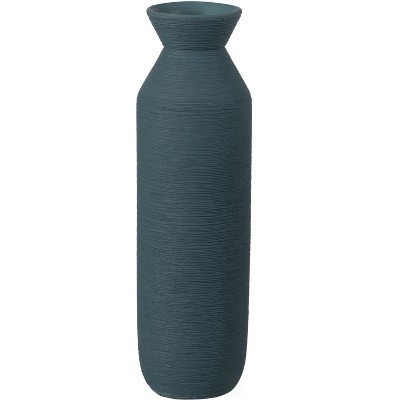 Uniquewise 9" H Decorative Ceramic Cylinder Vase, Modern Style Centerpiece Table Vase, Blue | Target