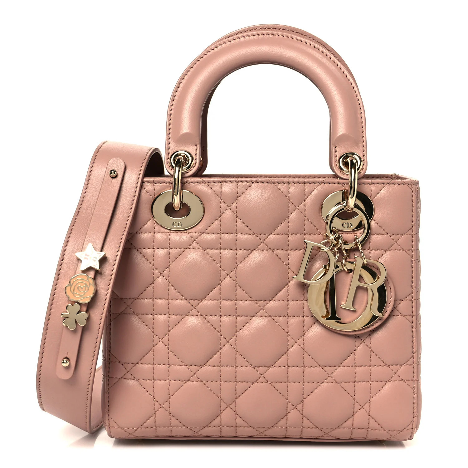 Lambskin Cannage Small My ABCDior Lady Dior Fard | FASHIONPHILE (US)