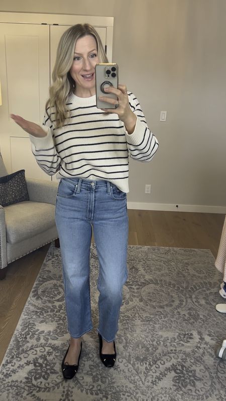 Love these jeans and striped sweater! They are so comfy and perfect for spring.

#LTKfindsunder100 #LTKtravel #LTKstyletip