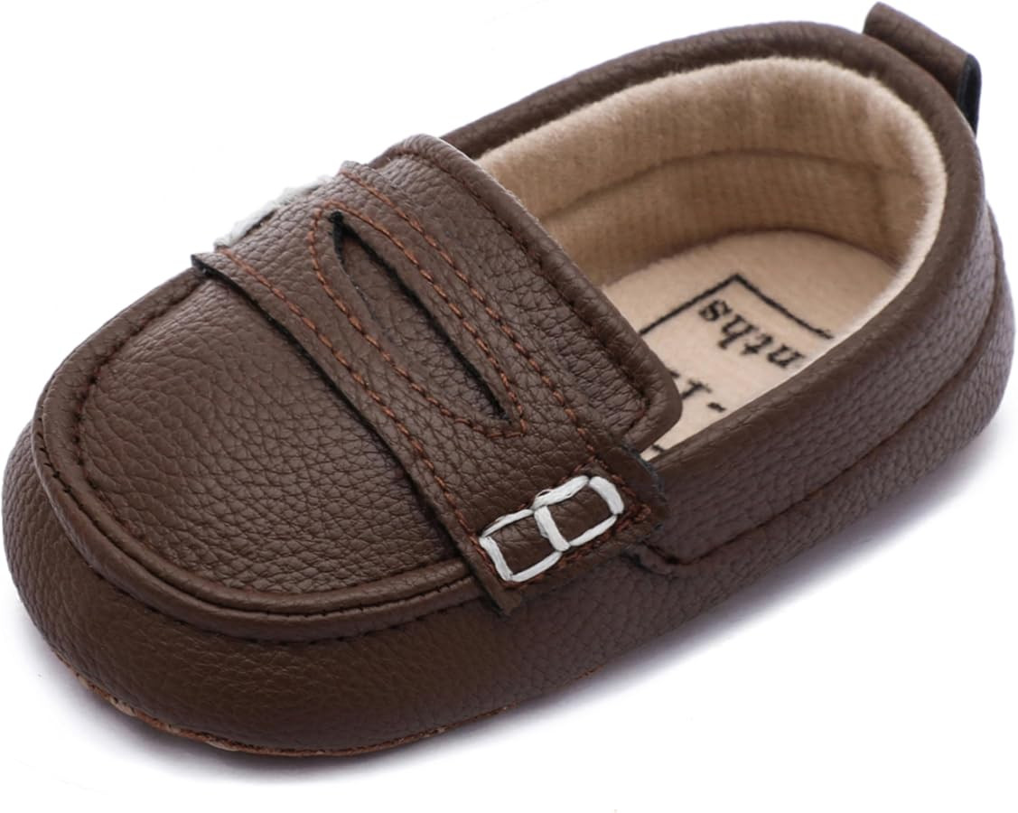 Infant Baby Boys Loafers Soft Sole PU Leather Toddler Moccasins Girls First Walking Crib Dress Sh... | Amazon (US)