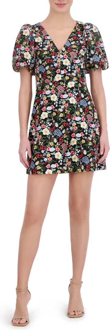 Eliza J Floral Puff Sleeve Minidress | Nordstrom | Nordstrom