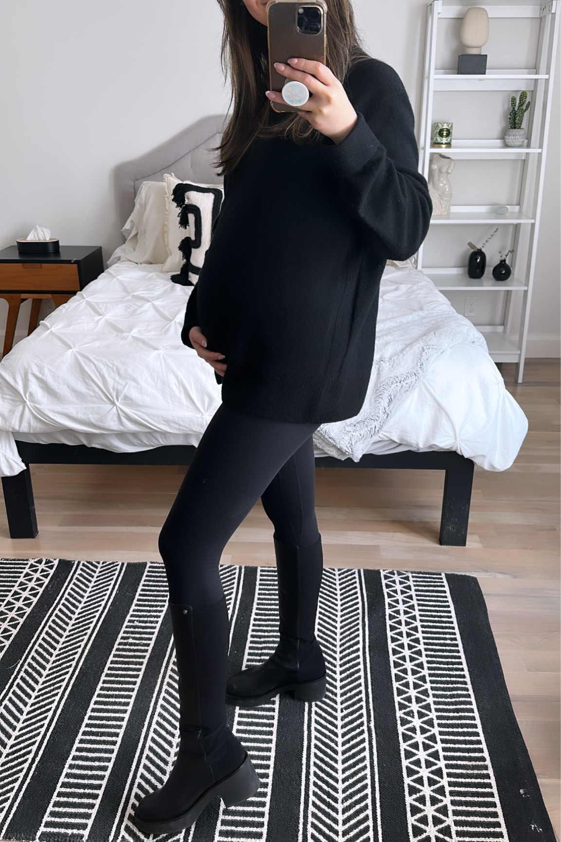 Maternity leggings, maternity clothes, bump style, maternity style, boots, black leather boots 

#LTKshoecrush #LTKSale #LTKbump