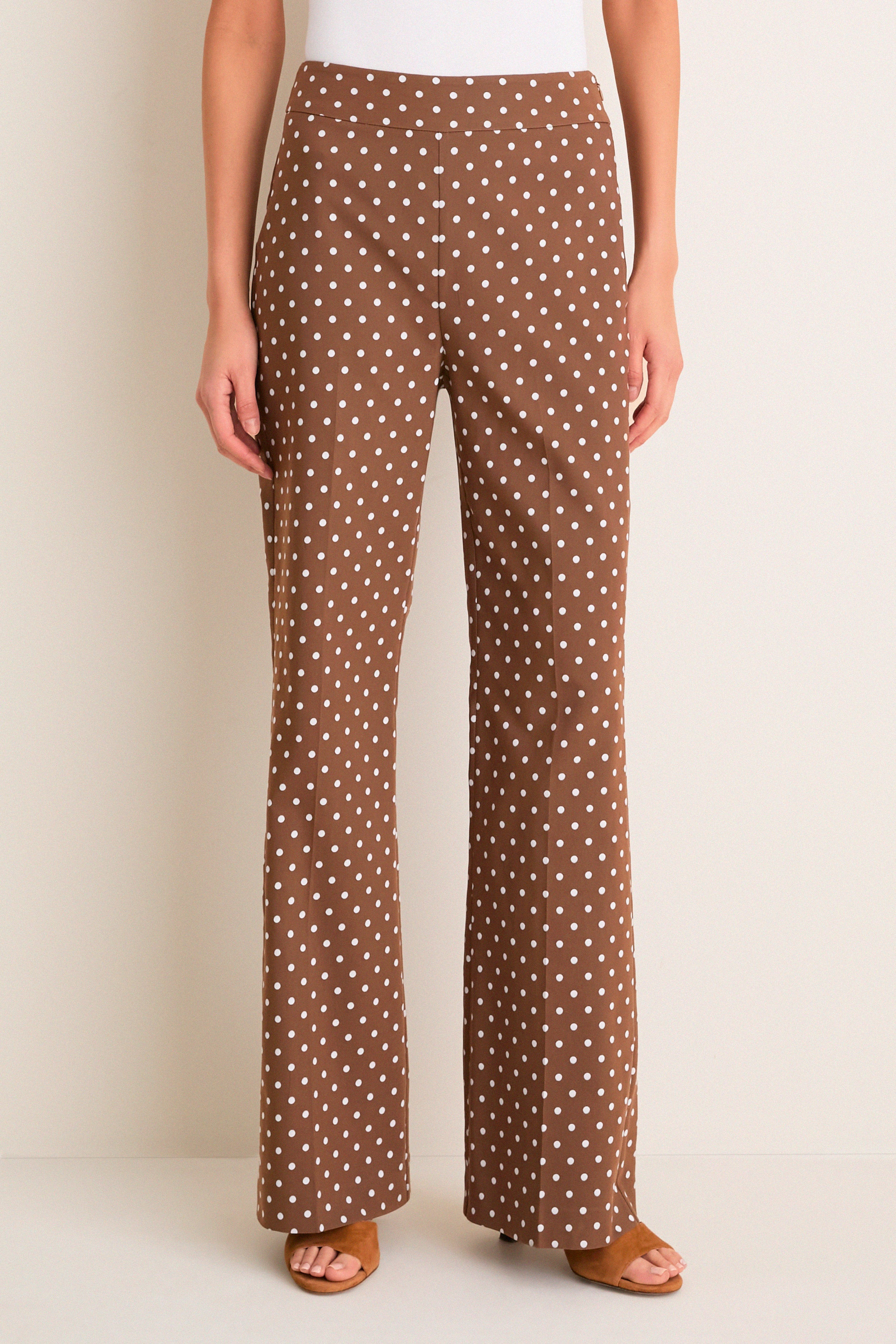 Cocoa Dot Stretch Jacquard Sabrina Pant | Tuckernuck (US)